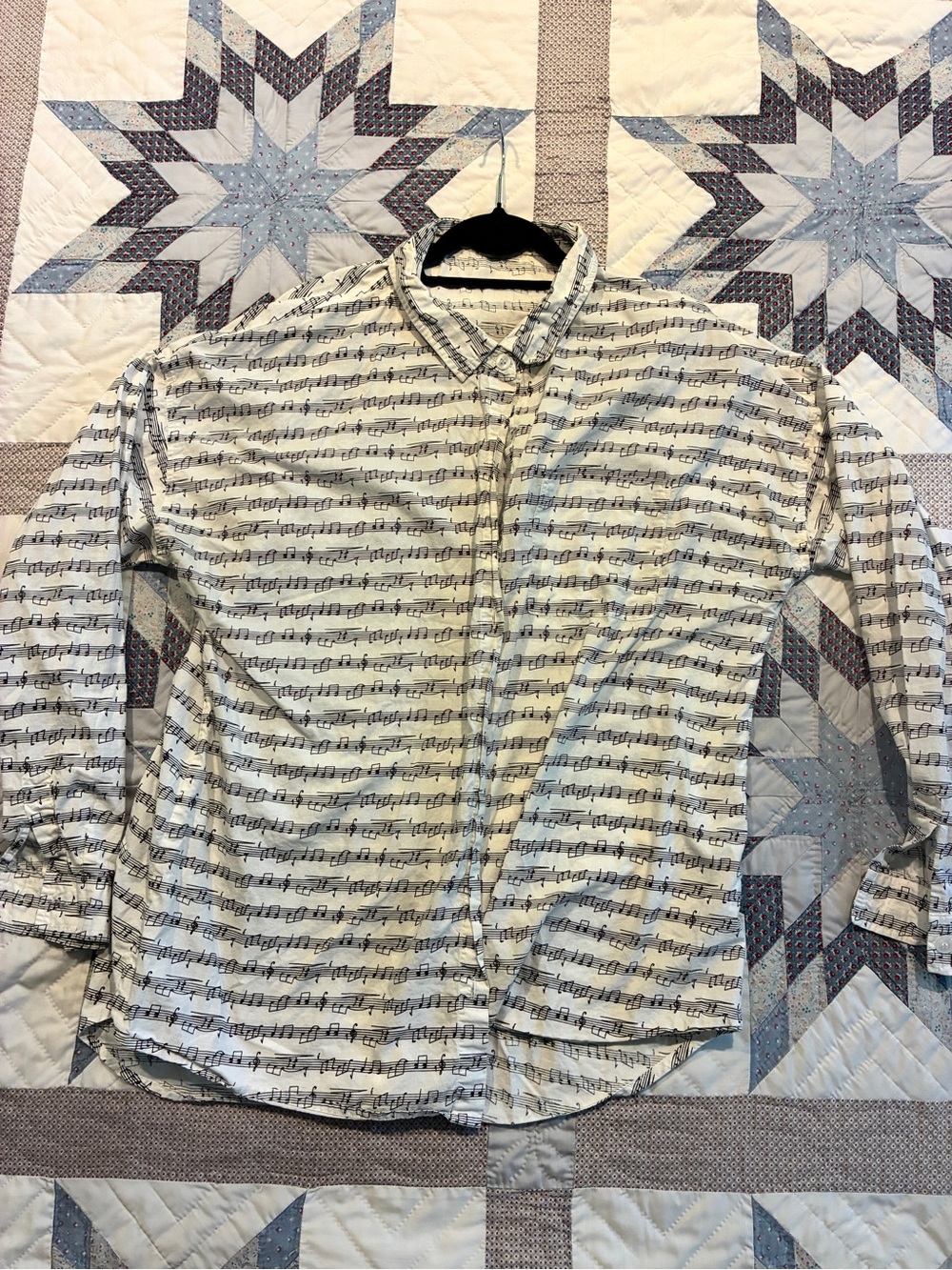 Incredible Vintage Music Note Button Up Shirt sized 1X Signals brand